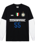 MANGA LONGA DUPLA SURVIVAL INTER (PRETA/BRANCA)