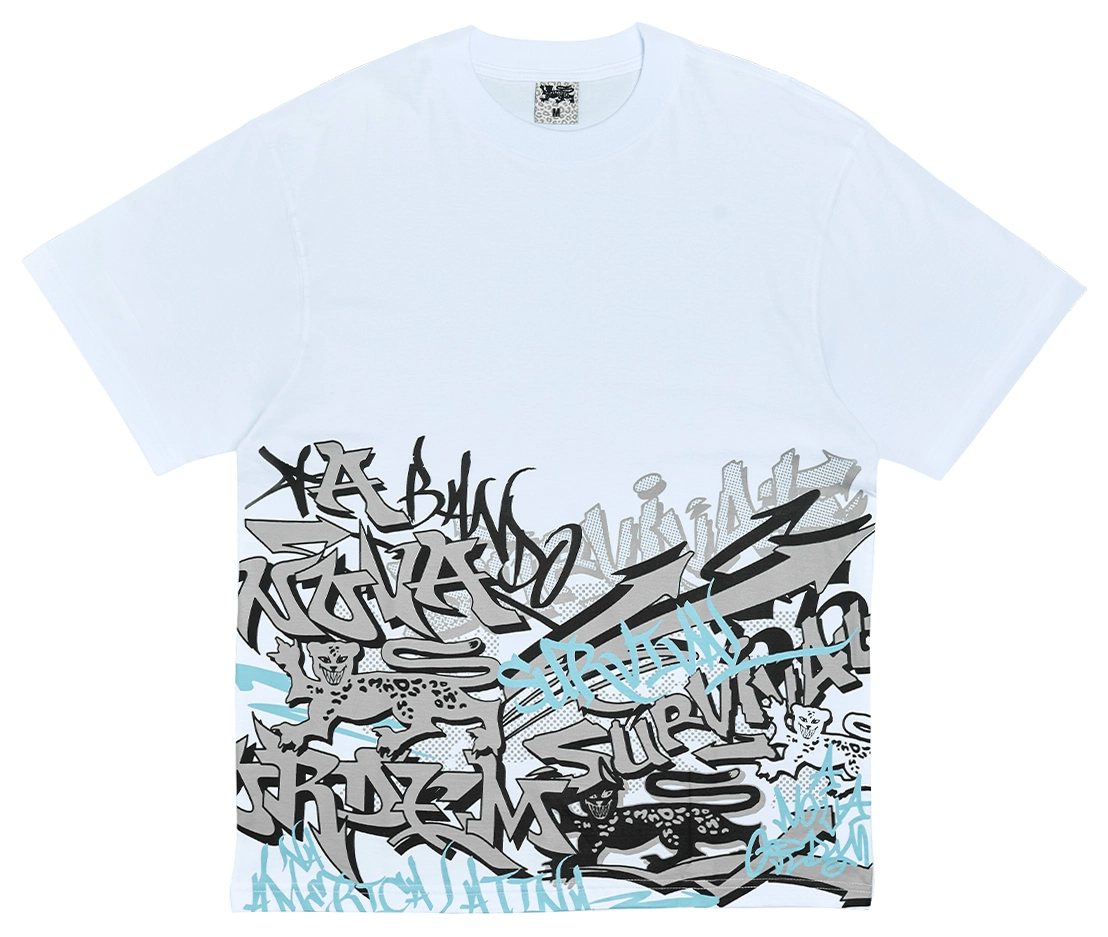 CAMISETA SURVIVAL GRAFITTI [BRANCA]