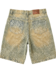 SHORTS JEANS MANCHA ONÇA DIRTY (INDIGO / DIRTY)