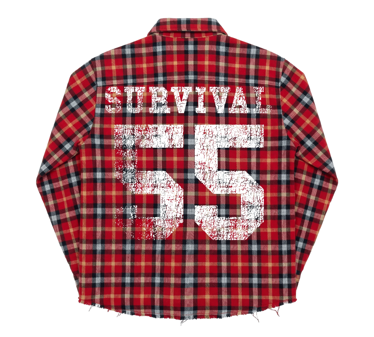 CAMISA XADREZ SURVIVAL LOGO ( VERMELHA)