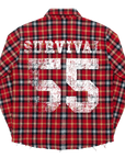 CAMISA XADREZ SURVIVAL LOGO ( VERMELHA)