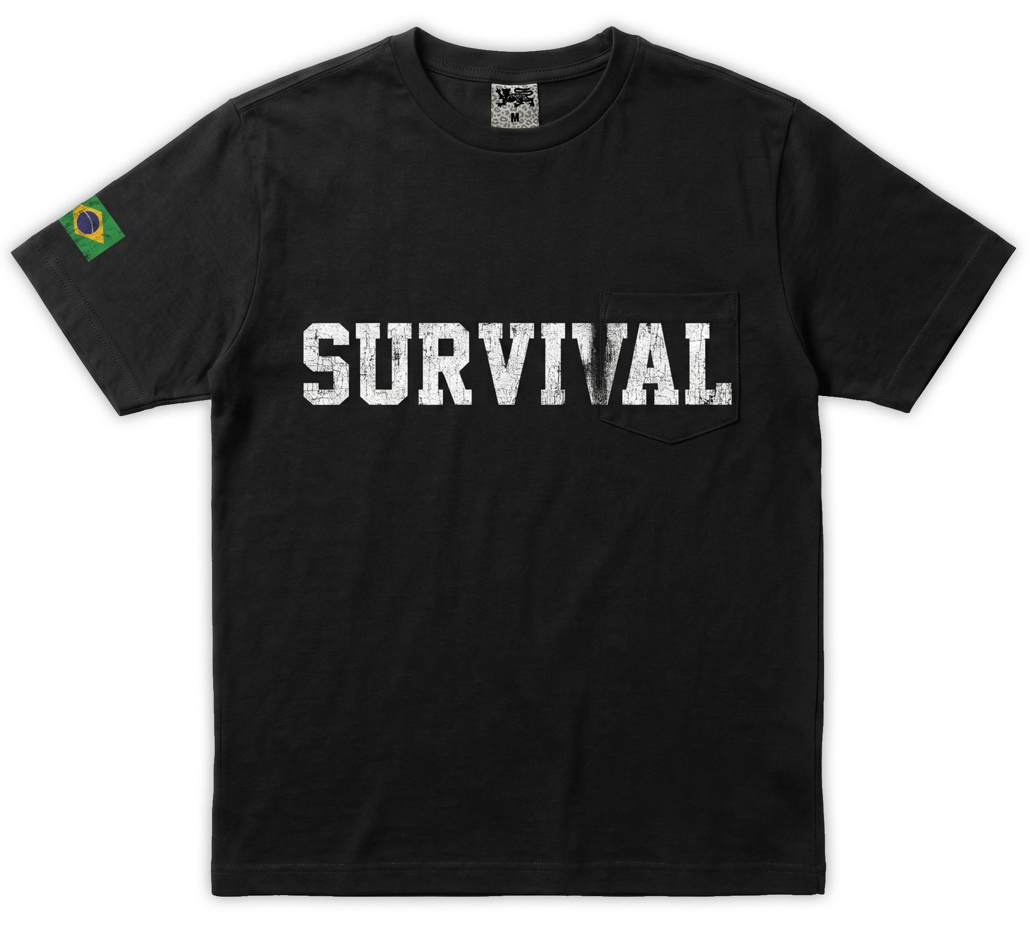 CAMISETA SURVIVAL GUERRA POCKET (PRETA)