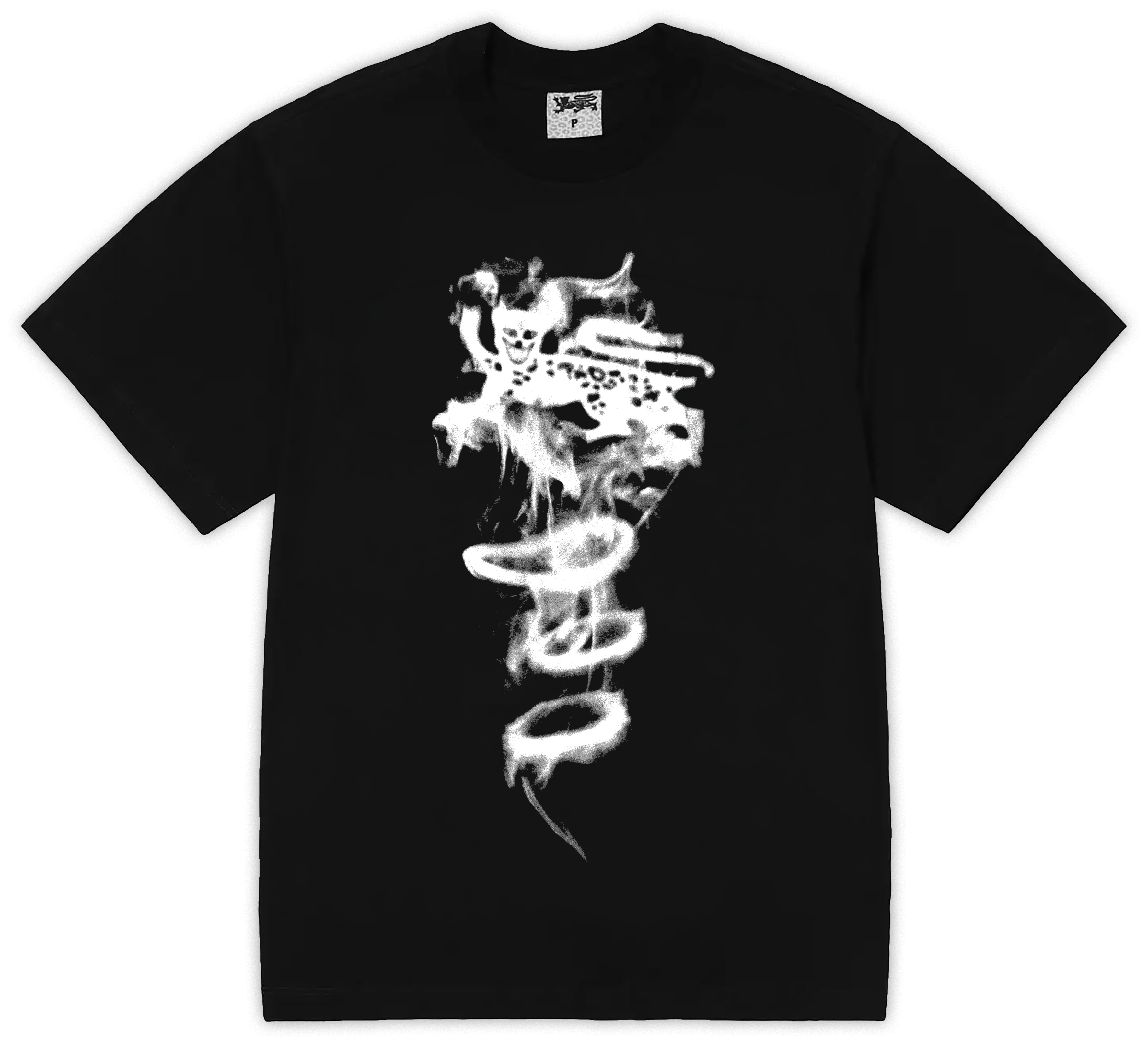 CAMISETA FUMAÇA ONÇA LOGO (PRETA)