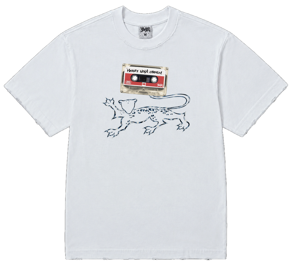 CAMISETA FITA ONÇA LOGO (BRANCA)
