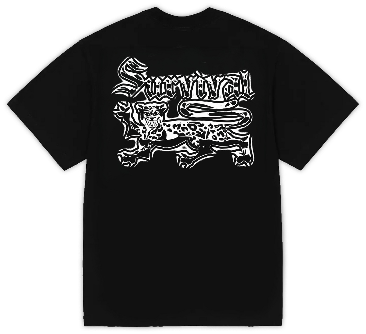 CAMISETA SURVIVAL LOGO CHROMO (PRETO)