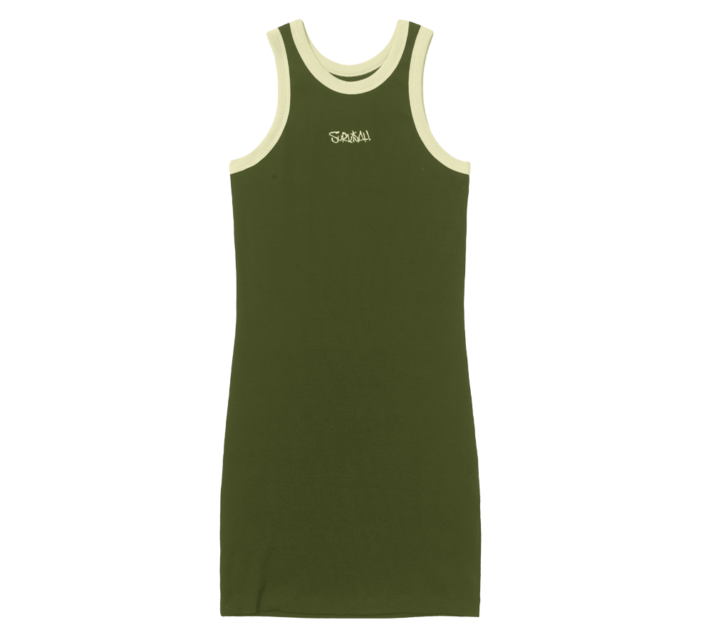VESTIDO SPRAY LOGO [VERDE E AMARELO]