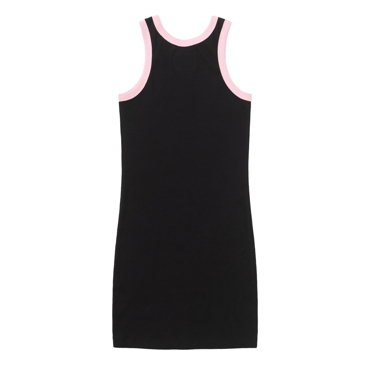 VESTIDO SPRAY LOGO [PRETO E ROSA]